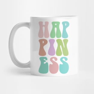 Happiness - Cute Pastel Typography Design Mug